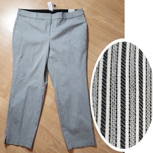 NWT Lane Bryant 4 Season Slim Ankle Midrise Stripe Pants Plus Size 20 Stretch